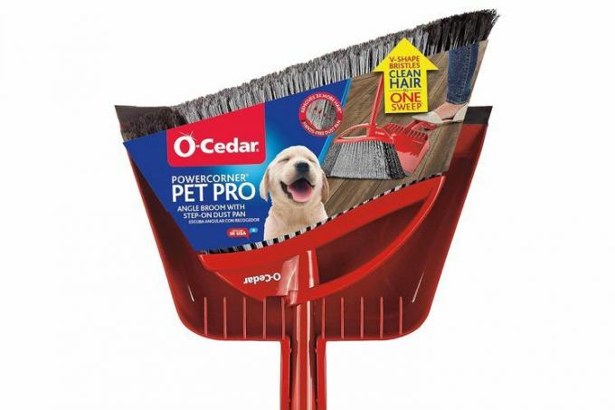 Vassoura Amazon O-Cedar Pet Pro e pá de lixo PowerCorner